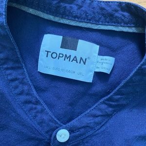 TOPMAN no collar shirt